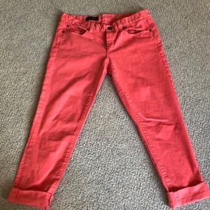 J. Crew pink toothpick ankle jean